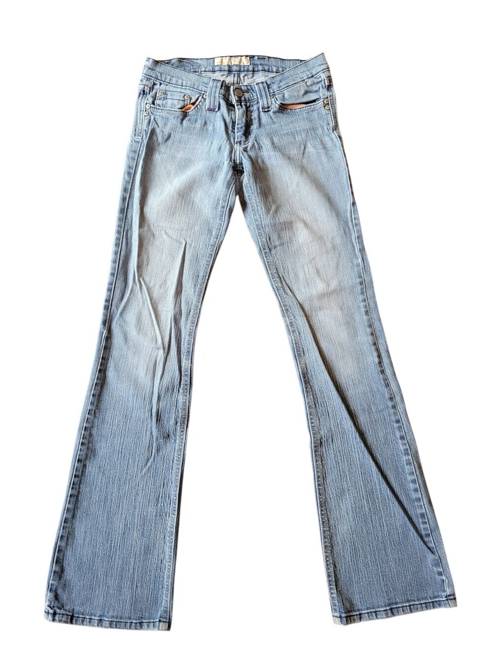 Y2K Flying Monkey Light Waist Denim Low Rise Flare Jeans